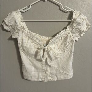 Princess polly “white elouise crop top”